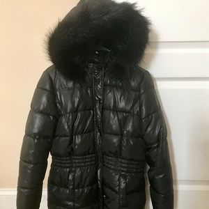 Girls Justice Black winter coat like new